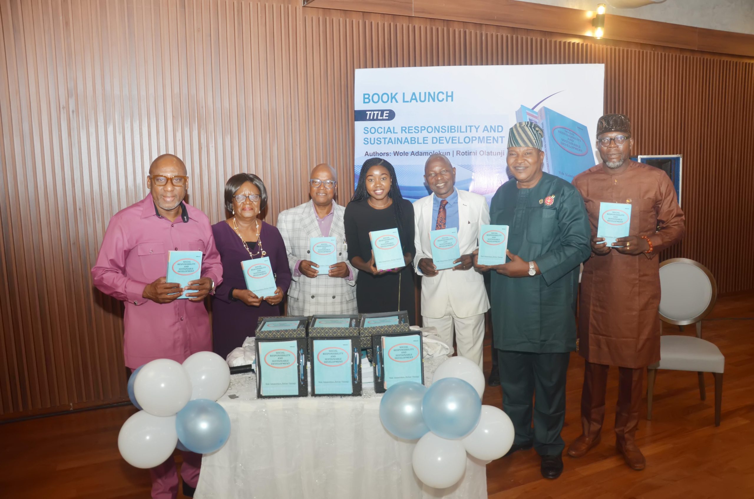 Dr. Adamolekun and Dr. Olatunji collaborates to launch a book titled ‘social responsibility & sustainable development