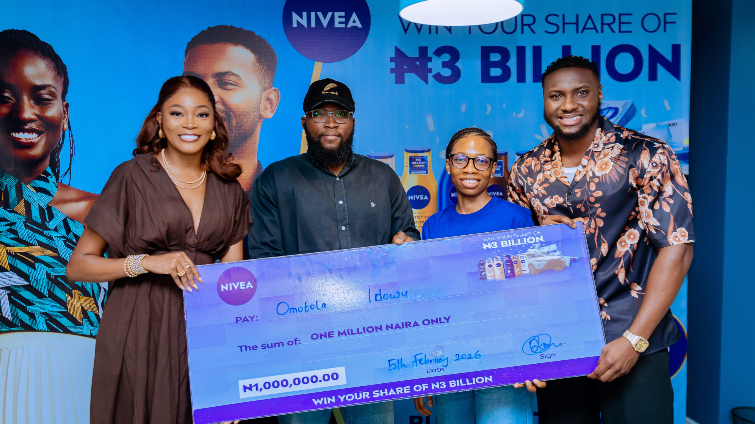 NIVEA has reaffirmed that its historic ₦3 Billion National Consumer Promotion is fully alive and gathering momentum, as the latest weekly raffle draw produced new millionaires, further underscoring the campaign's scale, transparency, and nationwide impact.